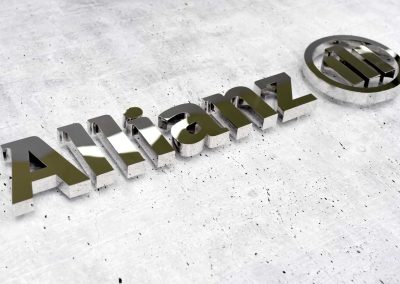 polierte Logobuchstaben