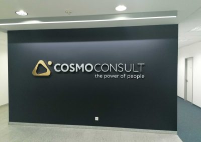 3D Logo an Empfangswand