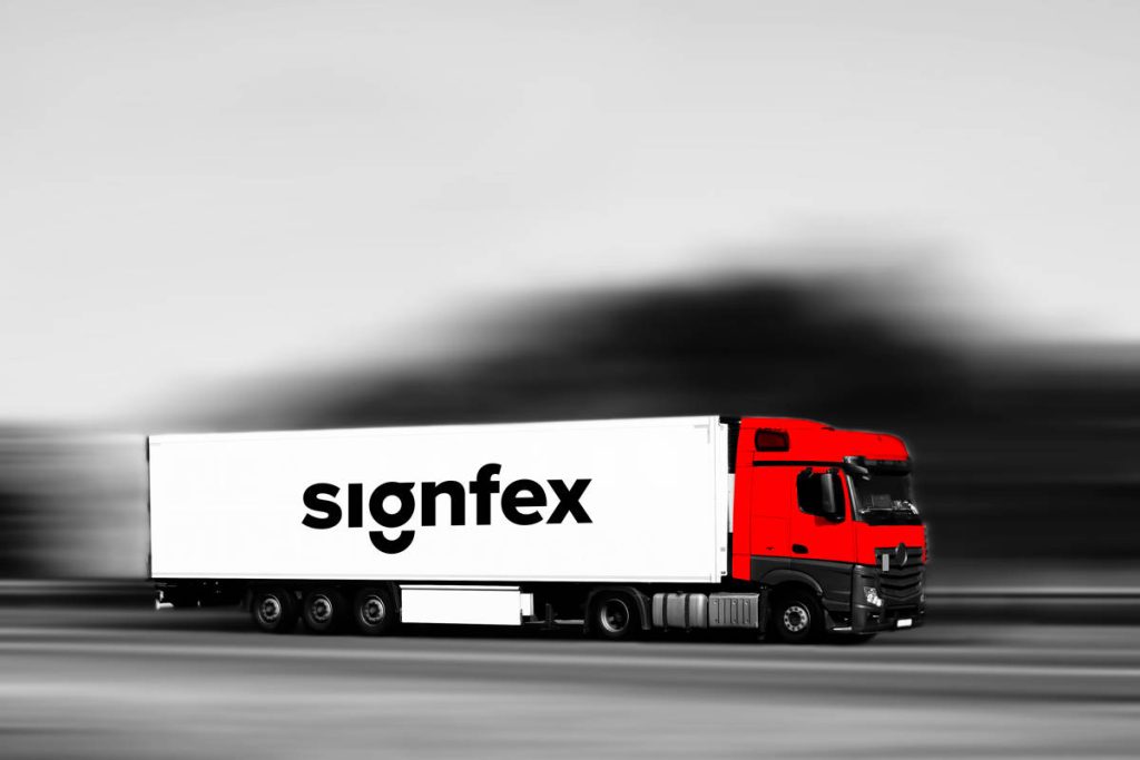 Lieferung der Werbeanlage